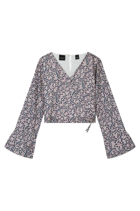 V-NECK TOP LAVENDER GREY 1