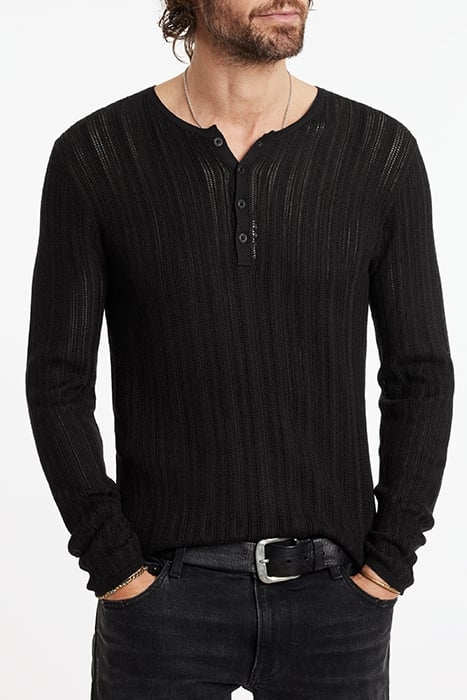 SALETE REGULAR FIT HENLEY BLACK 1