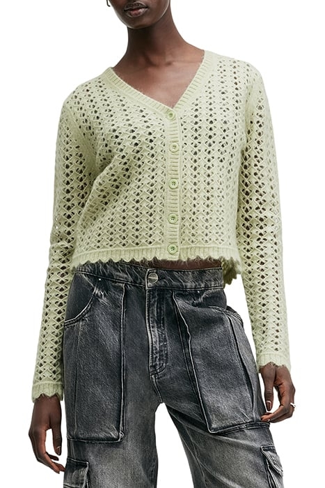 VIVIAN CARDIGAN EARTH GREEN 1