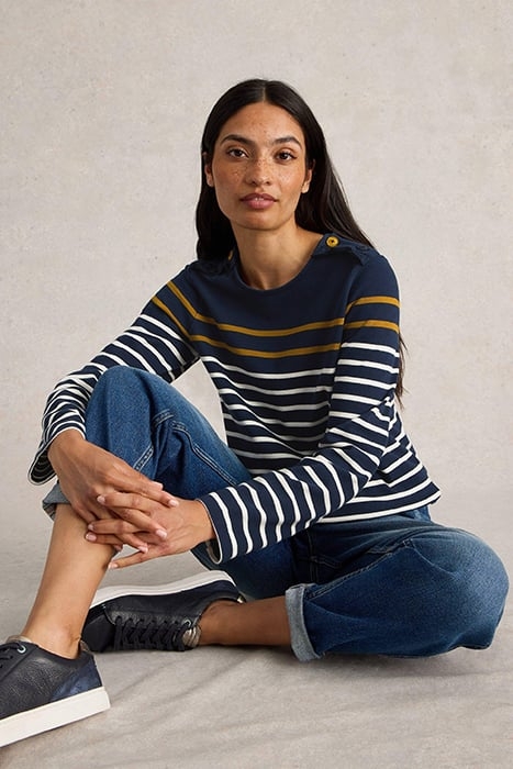 WHITNEY STRIPE LS TOP NAVY MULTI 4