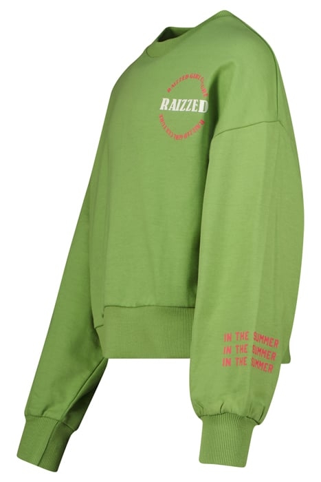 GIRLS LINCOLN SWEATER MOSS GREEN 3