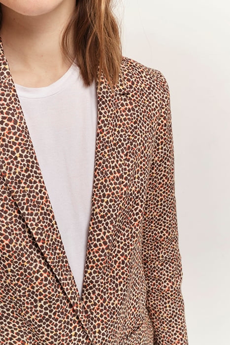 VINCE - SAND SUIT JACKET WITH MINI GIRAFFE PRINT 4