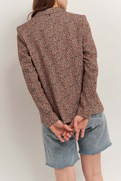 VINCE - SAND SUIT JACKET WITH MINI GIRAFFE PRINT 2