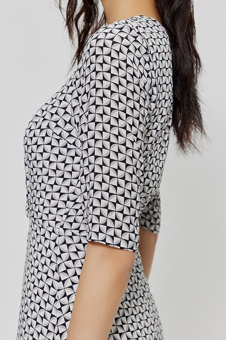 OFF-WHITE GEOMETRIC PRINT MIDI DRESS 5