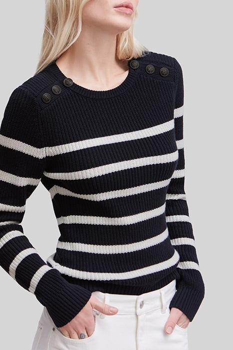 NAVY KNIT SWEATER WITH ANCHOR BUTTONS 5