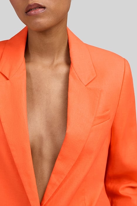 ORANGE COTTON LINEN OVERSIZE SUIT JACKET 4