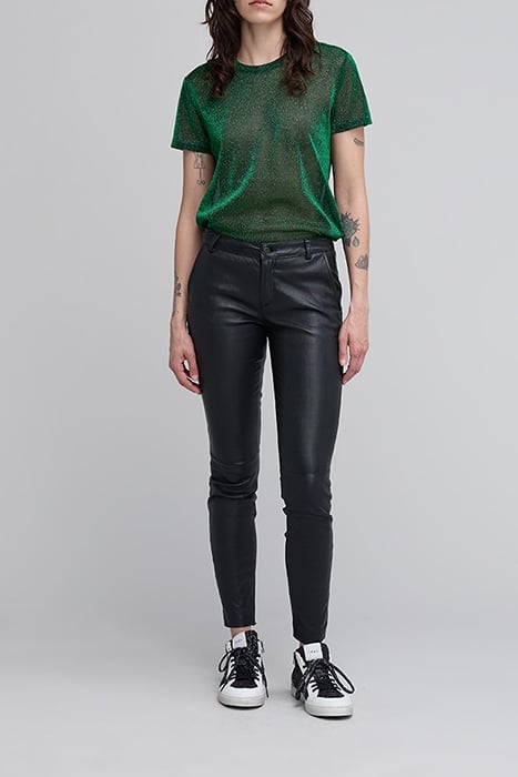 GREEN LUREX T-SHIRT WITH ANIMAL PRINT 3