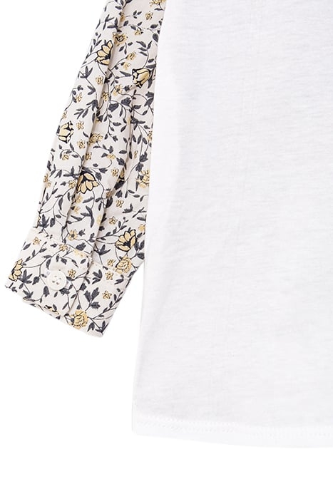 BABY BOYS’ WHITE ORGANIC COTTON SHIRT WITH FLOWER PRINT 5