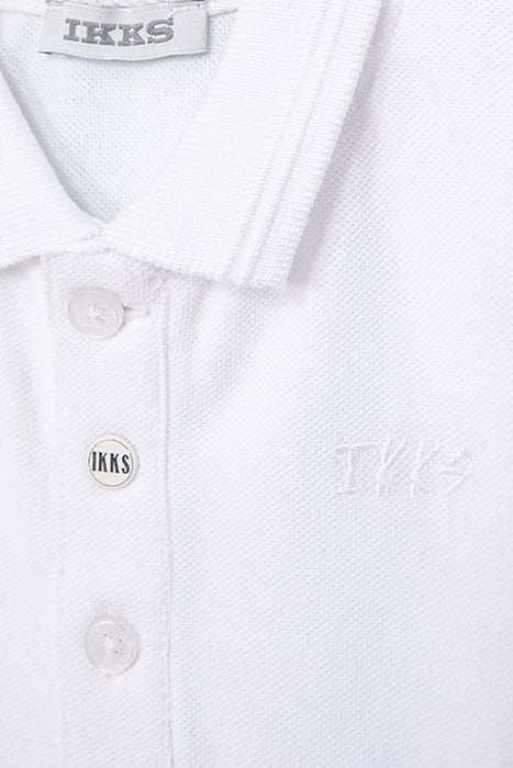 BABY BOYS’ WHITE ORGANIC COTTON POLO SHIRT, IKKS LOGO 4