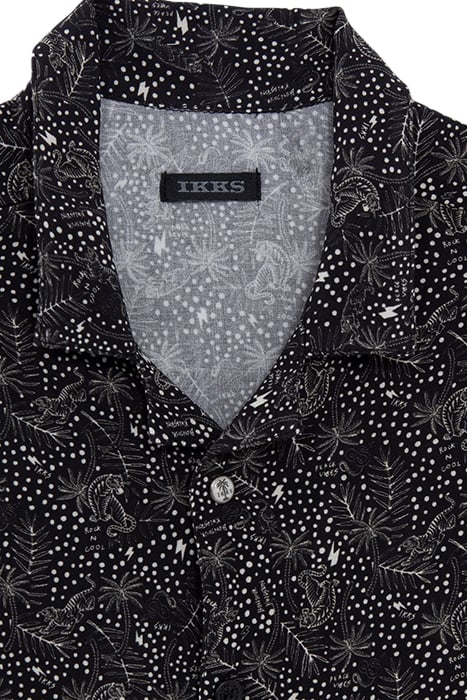 BOYS' BLACK LENZING™ ECOVERO™ EXOTIC PRINT SHIRT 3