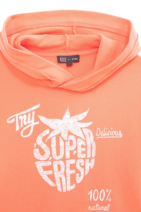 GIRLS’ RED HOODIE WITH SLOGAN STRAWBERRY PRINT 5