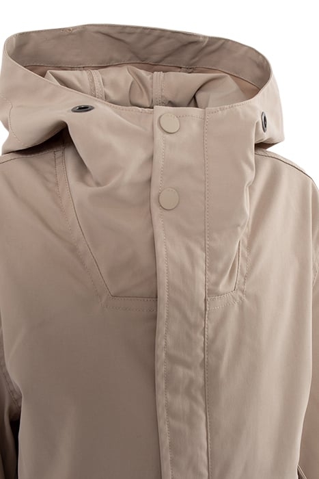 BOYS’ BEIGE HOODED PARKA WITH EMBROIDERED BACK 4