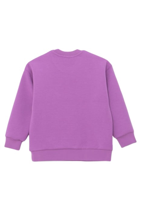 BOYS’ PURPLE TECHFLEECE SWEATSHIRT, RUBBER SURFBOARD IMAGE 2