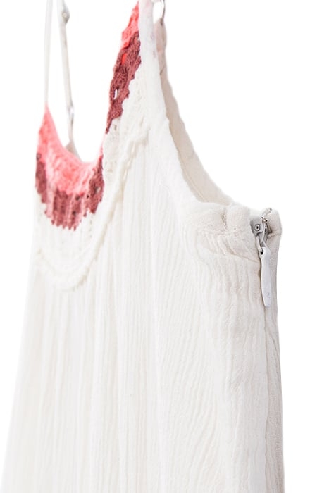 GIRLS’ OFF-WHITE LONG DRESS WITH LACE AND EMBROIDERY 4