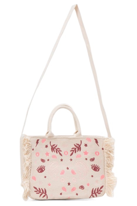 GIRLS’ BEIGE WOVEN HANDBAG WITH EMBROIDERY AND FRINGING 3
