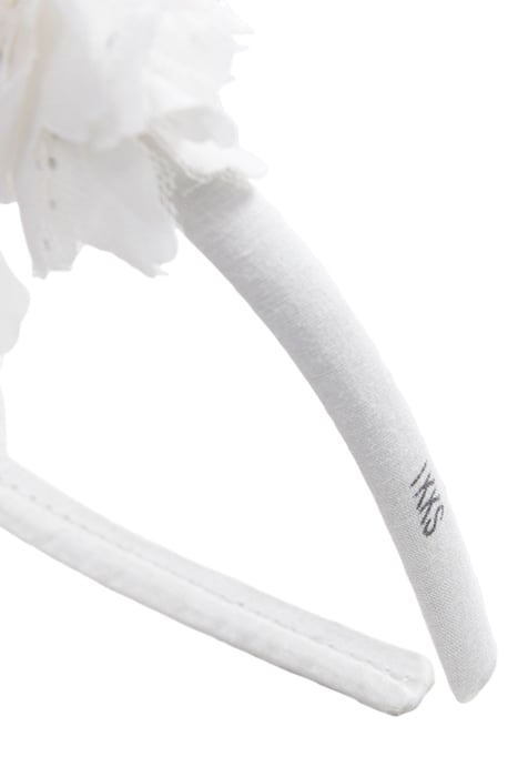 GIRLS’ WHITE HEADBAND WITH 3D FLOWER DECOR 5