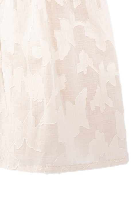 GIRLS’ ECRU DRESS WITH EMBROIDERY AND FLOWER JACQUARD 4