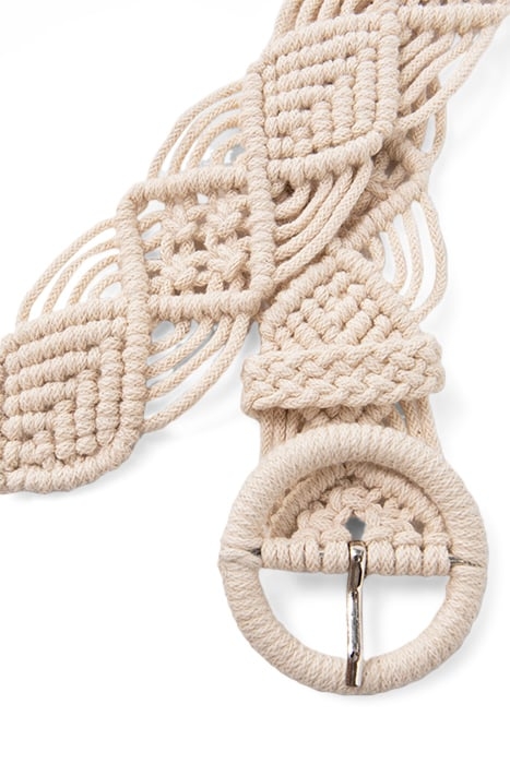 GIRLS’ ECRU MACRAMÉ-STYLE WOVEN BELT 4