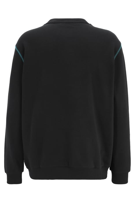 CREWNECK SWEATSHIRT WITH KANGAROO POCKET AND CONTRAST STITCH 5