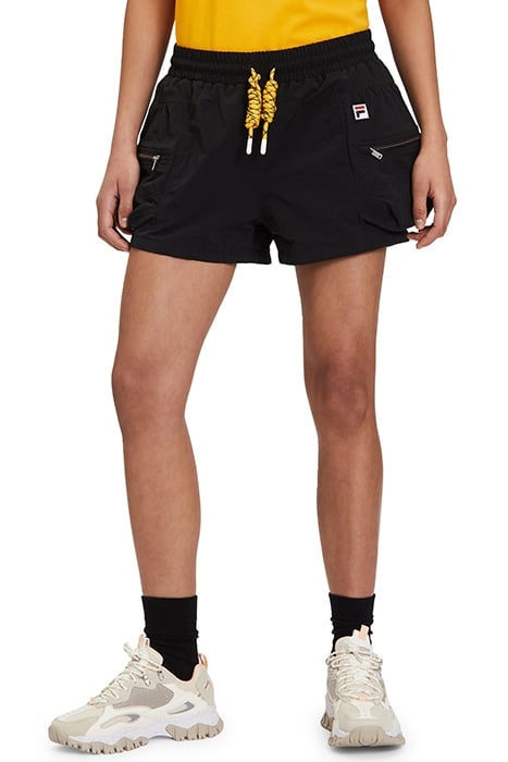 CRINKLE NYLON SHORTS WITH SIZE POCKETS BLACK 1