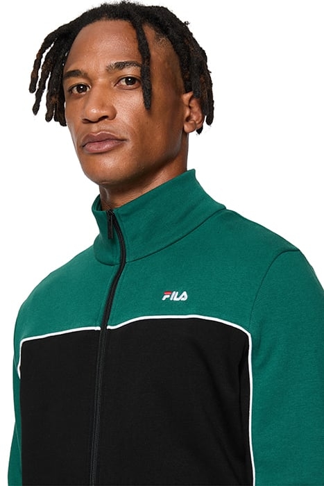 LATIMER BLOCKED TRACK JACKET FOREST BIOME-BLACK 7