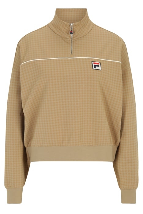 LIEBAU AOP HALF ZIP SWEATER CORNSTALK PEPITA AOP 4