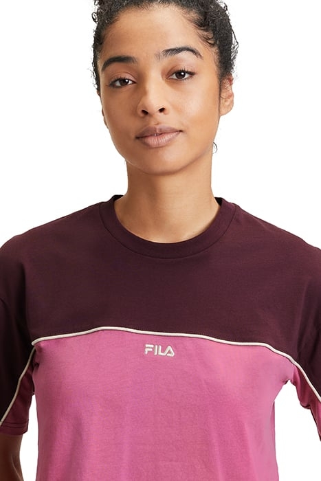 LOOBU BLOCKED TEE WINETASTING-RED VIOLET 7