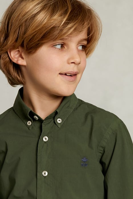 CUSTOM FIT POPLIN SHIRT TEA KHAKI 4