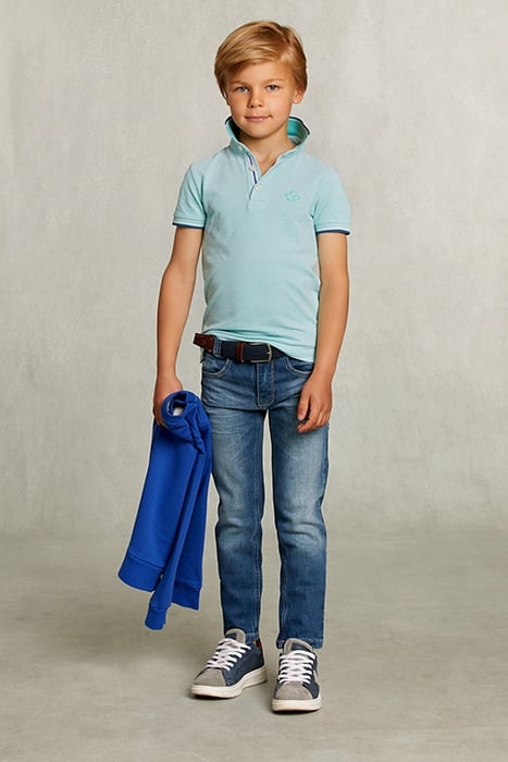 CUSTOM FIT COTTON POLO MINT GREEN 3