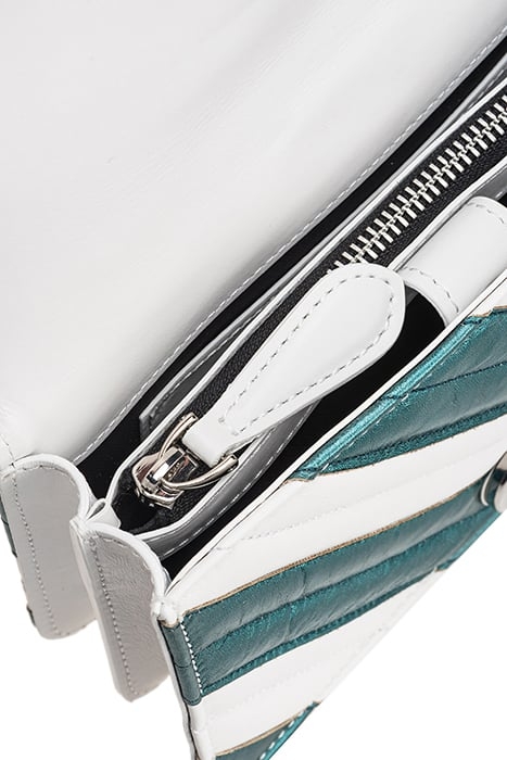 LOVE ONE MINI CL NAPPA CON INS AQUAMARINE GREEN/WHITE-SHINY 6