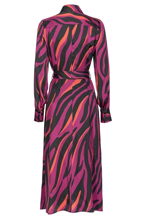 ASSENTE ABITO SATIN STAMPATO BOUGAINVILLEA/BLACK/ORANGE 3