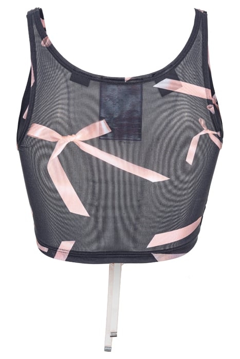 FRUSTARE TOP JERSEY CHARMEUSE BLACK/PINK 5