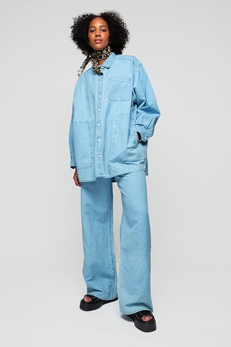 CLASSIC SHIRT WASHED ULTRA LIGHT DENIM 5